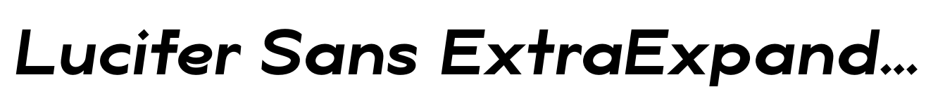 Lucifer Sans ExtraExpanded SemiBold Italic